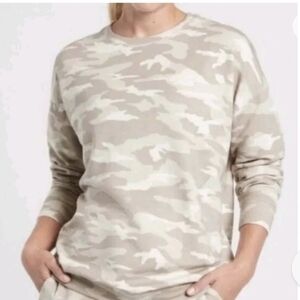 Athleta Balance Sweatshirt Oatmeal Camo Print Women's 1X